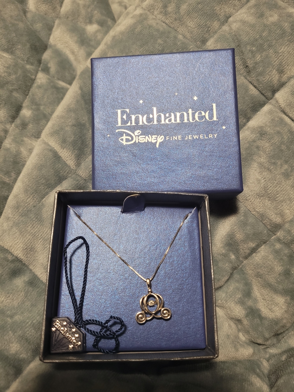 Disney Enchanted Fine Jewelry Cinderella's Carriage Sterling Diamond Rare HTF